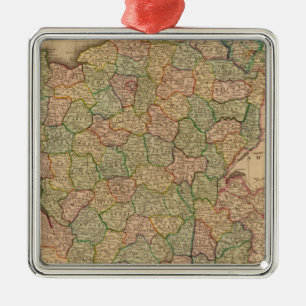 France, departments metal ornament