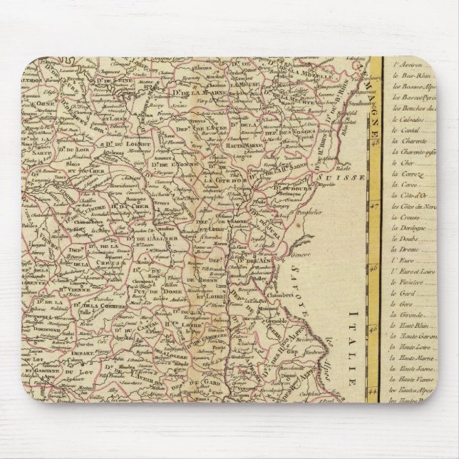 France Departments Mouse Pad (Front)