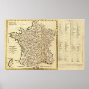 France Departments Poster