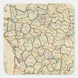 France departments square sticker