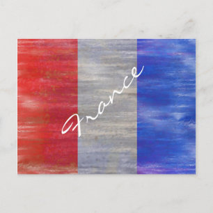 France distressed French flag Postcard