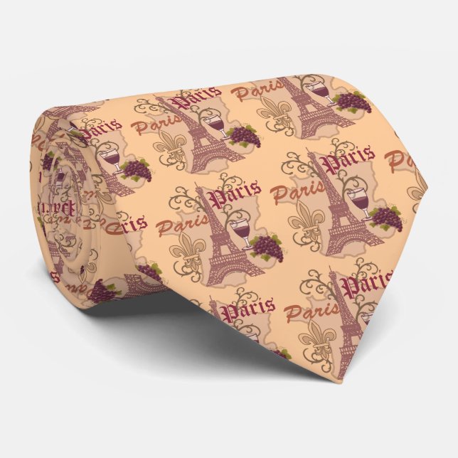 France Eiffel Tower Tie (Rolled)