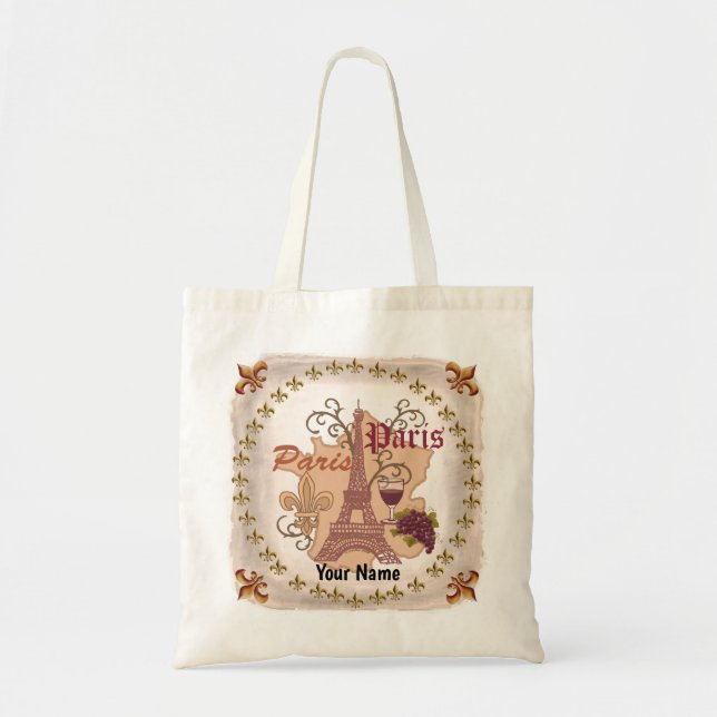 France Eiffel Tower Tote Bag  (Front)