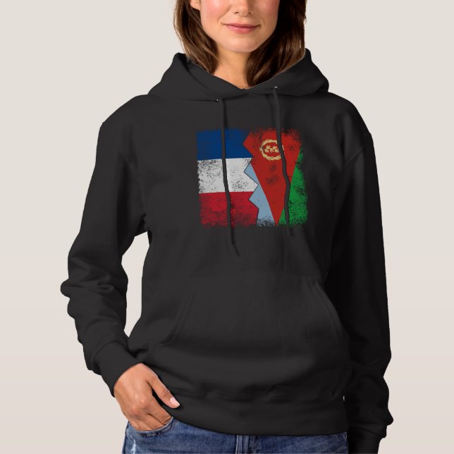 France Eritrea Flags Half Eritrean French Roots Vi Hoodie (Front)