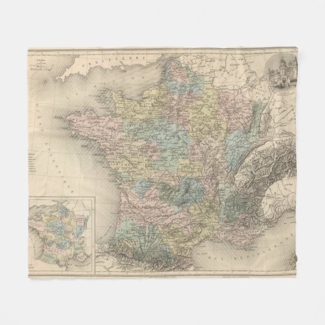 France Feodale Fleece Blanket (Front (Horizontal))