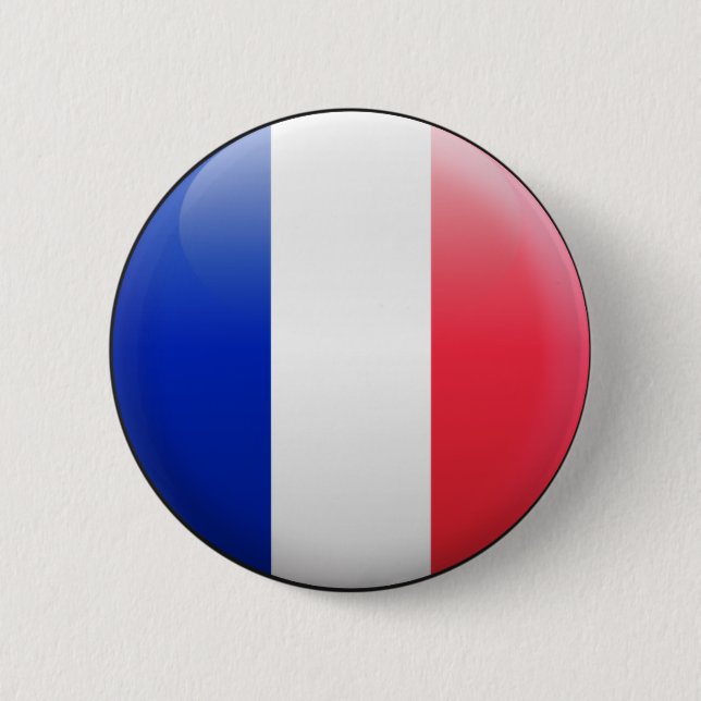 France Flag 2 Inch Round Button (Front)