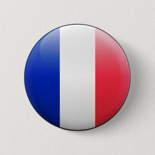 France Flag 2 Inch Round Button
