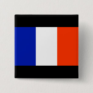 france flag 2 inch square button
