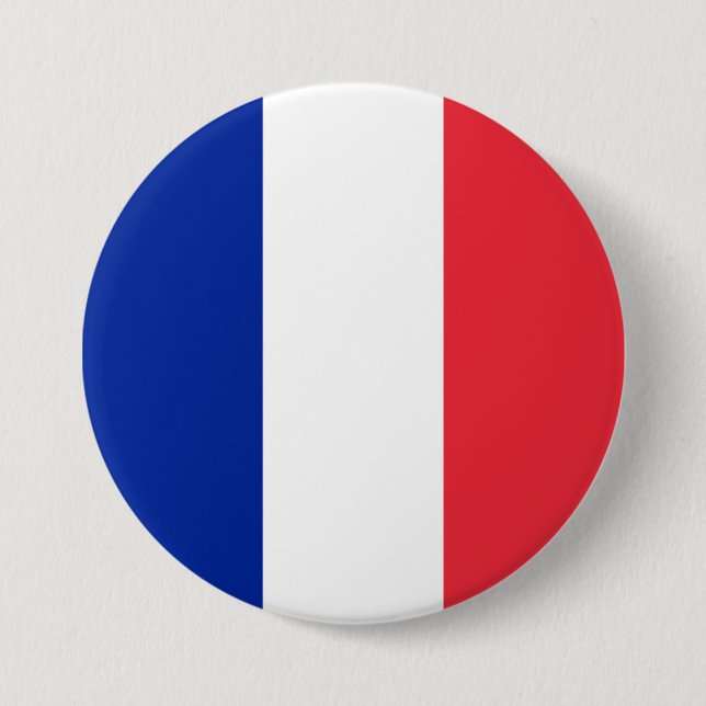 France Flag 3 Inch Round Button (Front)