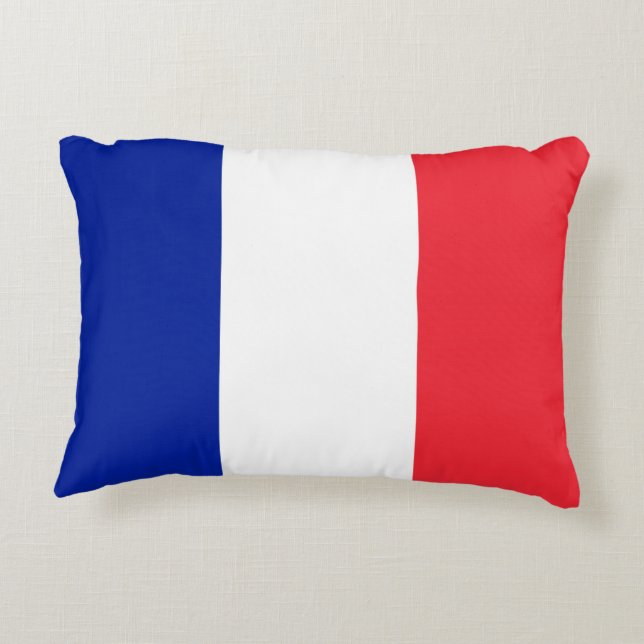 France Flag Accent Pillow (Back)