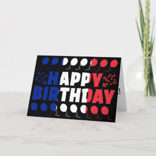 France Flag Birthday Card