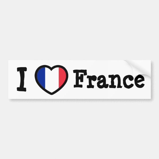 France Flag Bumper Sticker (Front)