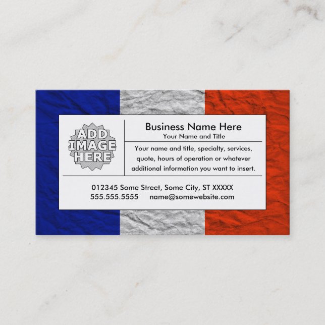 france flag business card (Front)