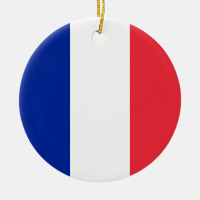 France Flag Ceramic Ornament (Front)