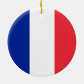 France Flag Ceramic Ornament (Back)