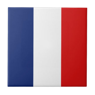 France Flag Ceramic Tile