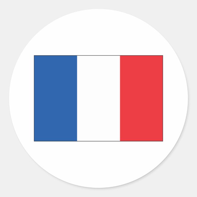 France Flag Classic Round Sticker (Front)