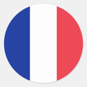 France Flag Classic Round Sticker