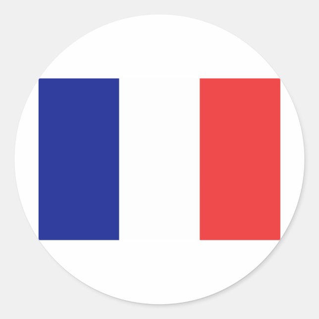France Flag Classic Round Sticker (Front)