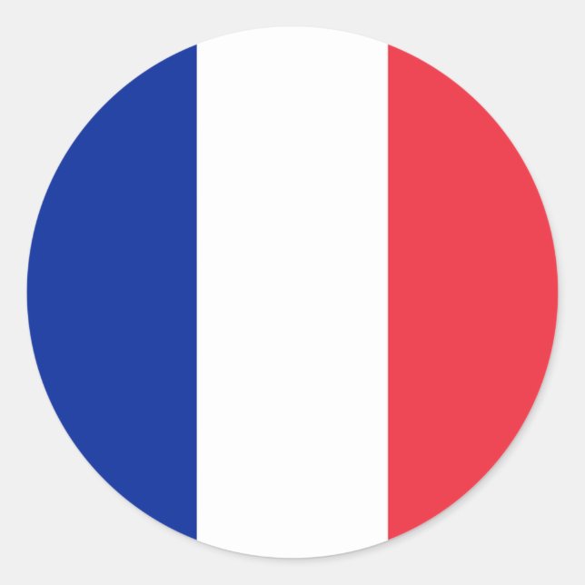 France Flag Classic Round Sticker (Front)