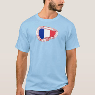 France Flag Climbing Carabiner T-Shirt