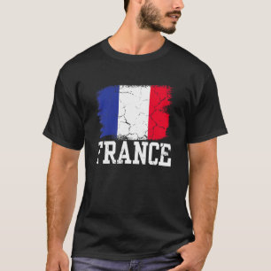 France Flag Football Vintage Fan Soccer Team Pride T-Shirt