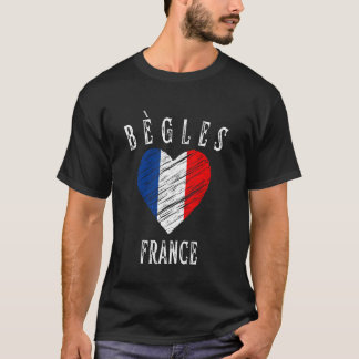 France Flag Heart Begles City T-Shirt