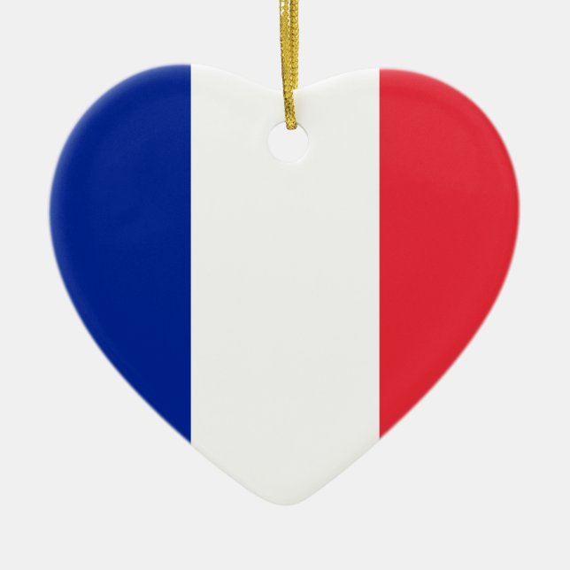 France Flag Heart Ornament (Front)