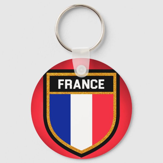 France Flag Keychain (Front)
