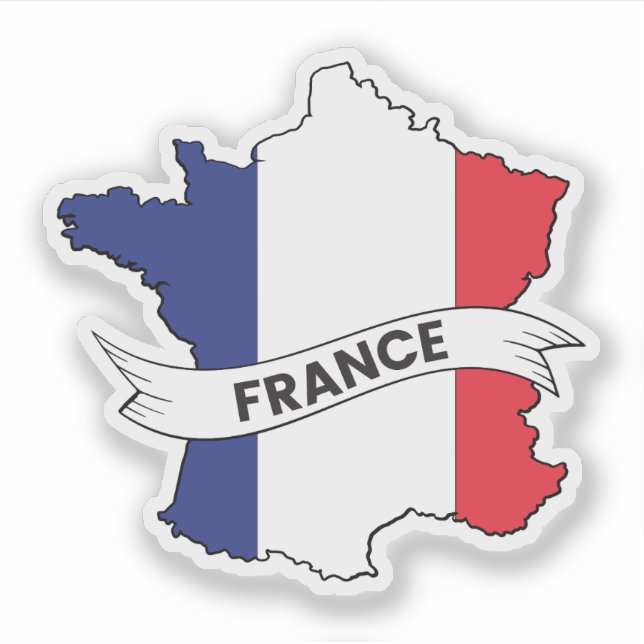 France Flag Map (Front)
