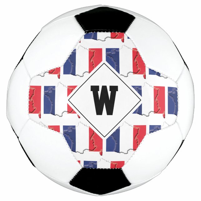 FRANCE FLAG Monogram Soccer Ball (Front)