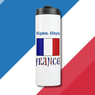 France Flag Personalized Thermal Tumbler