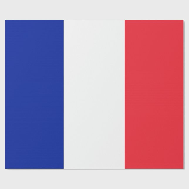 France Flag Wrapping Paper (Flat)