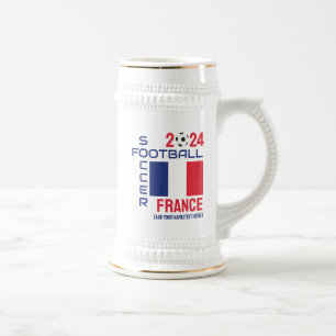 FRANCE Football Custom Name 2024 Any Year Beer Stein