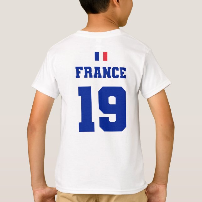 France Football Soccer Team #19 Kids T-Shirt (Back)
