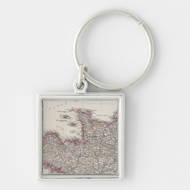 France, four leaves, leaf 1 keychain (Front)
