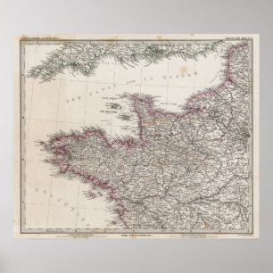 France, four leaves, leaf 1 poster