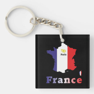 France France Francia Key Keychain