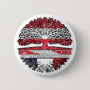 France französisch Österreichisch Österreich 2 Inch Round Button