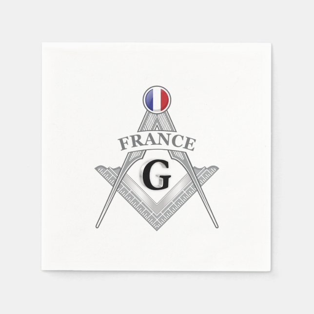 France freemasonry sign napkin (Front)