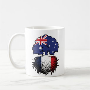 France French Australian Australia Tree Roots Flag Coffee Mug