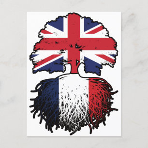 France French British UK United Kingdom Britain Postcard