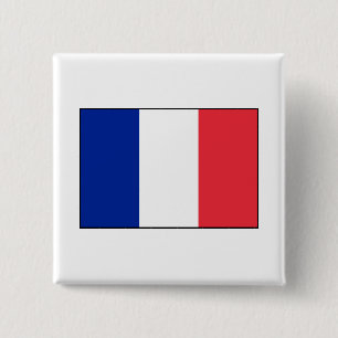 France – French Flag 2 Inch Square Button