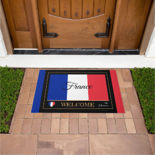 France & French Flag house mat /sports Welcome