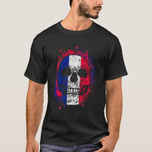 France French Flag Skull T-Shirt