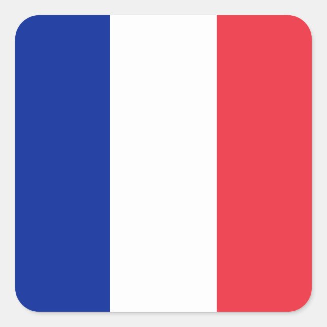 France (French) Flag Square Sticker (Front)