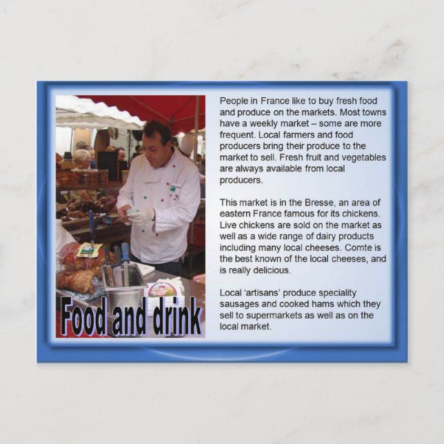 France, French food Postcard (Front)