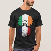 France French Irish Ireland Tree Roots Flag