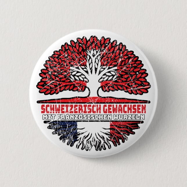 France French Swiss Baum 2 Inch Round Button (Front)