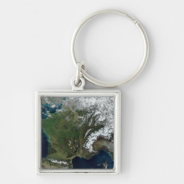 France from space keychain (Front)